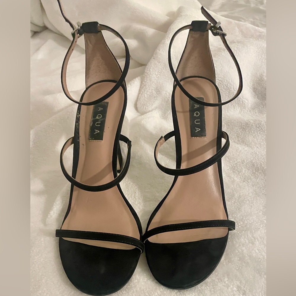 Black 3 strap sexy sandal open toe